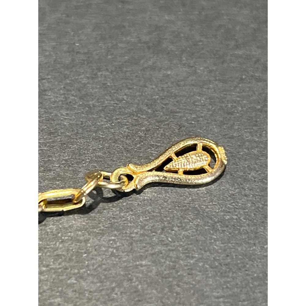 Vintage Coro Gold Tone Textured Scroll Link Choker Necklace Adjustable 17 Inch - Picture 4 of 6